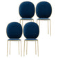 Glam Style Dining Chair Upholstered King Louis Back Dining Chair for Home Blue 4 Piece Set Clearhalo 'Dining Chairs' 'Dining Tables & Seating' 'dining_chair' 'furn' 'furn_dining_chair' 'Furniture' 'furniture_dining_chair' 'Kitchen & Dining Furniture' 5019793