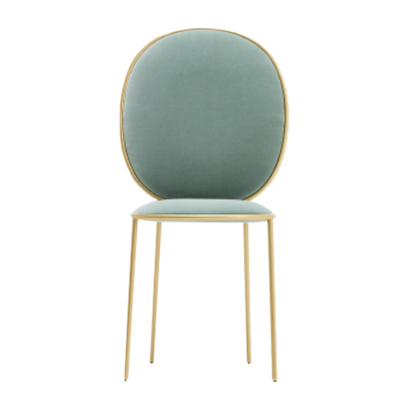 Glam Style Dining Chair Upholstered King Louis Back Dining Chair for Home Green 1 Piece Clearhalo 'Dining Chairs' 'Dining Tables & Seating' 'dining_chair' 'furn' 'furn_dining_chair' 'Furniture' 'furniture_dining_chair' 'Kitchen & Dining Furniture' 5019794