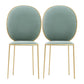 Glam Style Dining Chair Upholstered King Louis Back Dining Chair for Home Green 2 Piece Set Clearhalo 'Dining Chairs' 'Dining Tables & Seating' 'dining_chair' 'furn' 'furn_dining_chair' 'Furniture' 'furniture_dining_chair' 'Kitchen & Dining Furniture' 5019795