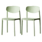 Plastic Contemporary Side Chair Open Back Indoor-Outdoor Chair Green 2 Piece Set Clearhalo 'Dining Chairs' 'Dining Tables & Seating' 'dining_chair' 'furn' 'furn_dining_chair' 'Furniture' 'furniture_dining_chair' 'Kitchen & Dining Furniture' 5019802