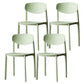 Plastic Contemporary Side Chair Open Back Indoor-Outdoor Chair Green 4 Piece Set Clearhalo 'Dining Chairs' 'Dining Tables & Seating' 'dining_chair' 'furn' 'furn_dining_chair' 'Furniture' 'furniture_dining_chair' 'Kitchen & Dining Furniture' 5019804