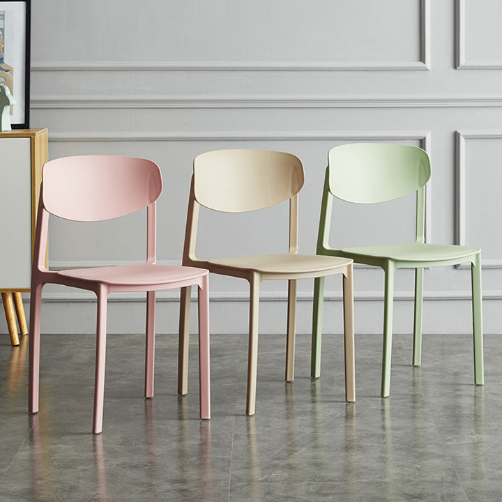 Plastic Contemporary Side Chair Open Back Indoor-Outdoor Chair Clearhalo 'Dining Chairs' 'Dining Tables & Seating' 'dining_chair' 'furn' 'furn_dining_chair' 'Furniture' 'furniture_dining_chair' 'Kitchen & Dining Furniture' 5019807