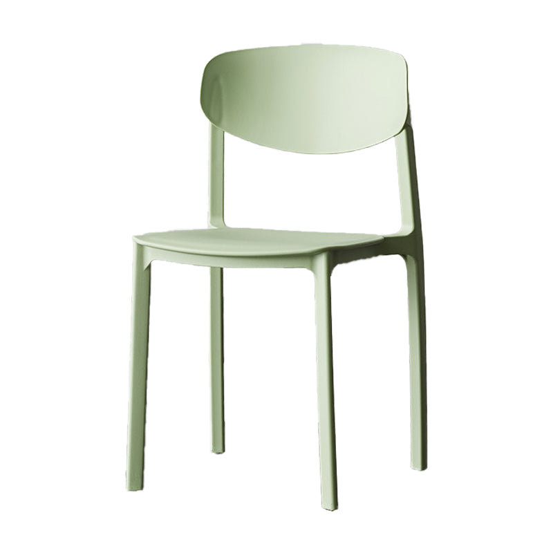 Plastic Contemporary Side Chair Open Back Indoor-Outdoor Chair Green 1 Piece Clearhalo 'Dining Chairs' 'Dining Tables & Seating' 'dining_chair' 'furn' 'furn_dining_chair' 'Furniture' 'furniture_dining_chair' 'Kitchen & Dining Furniture' 5019809