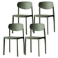 Plastic Contemporary Side Chair Open Back Indoor-Outdoor Chair Army Green 4 Piece Set Clearhalo 'Dining Chairs' 'Dining Tables & Seating' 'dining_chair' 'furn' 'furn_dining_chair' 'Furniture' 'furniture_dining_chair' 'Kitchen & Dining Furniture' 5019810