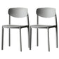 Plastic Contemporary Side Chair Open Back Indoor-Outdoor Chair Grey 2 Piece Set Clearhalo 'Dining Chairs' 'Dining Tables & Seating' 'dining_chair' 'furn' 'furn_dining_chair' 'Furniture' 'furniture_dining_chair' 'Kitchen & Dining Furniture' 5019814