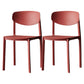 Plastic Contemporary Side Chair Open Back Indoor-Outdoor Chair Red 2 Piece Set Clearhalo 'Dining Chairs' 'Dining Tables & Seating' 'dining_chair' 'furn' 'furn_dining_chair' 'Furniture' 'furniture_dining_chair' 'Kitchen & Dining Furniture' 5019820
