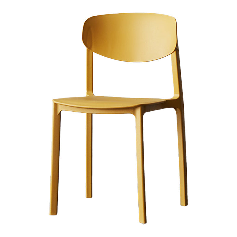 Plastic Contemporary Side Chair Open Back Indoor-Outdoor Chair Ginger 1 Piece Clearhalo 'Dining Chairs' 'Dining Tables & Seating' 'dining_chair' 'furn' 'furn_dining_chair' 'Furniture' 'furniture_dining_chair' 'Kitchen & Dining Furniture' 5019822