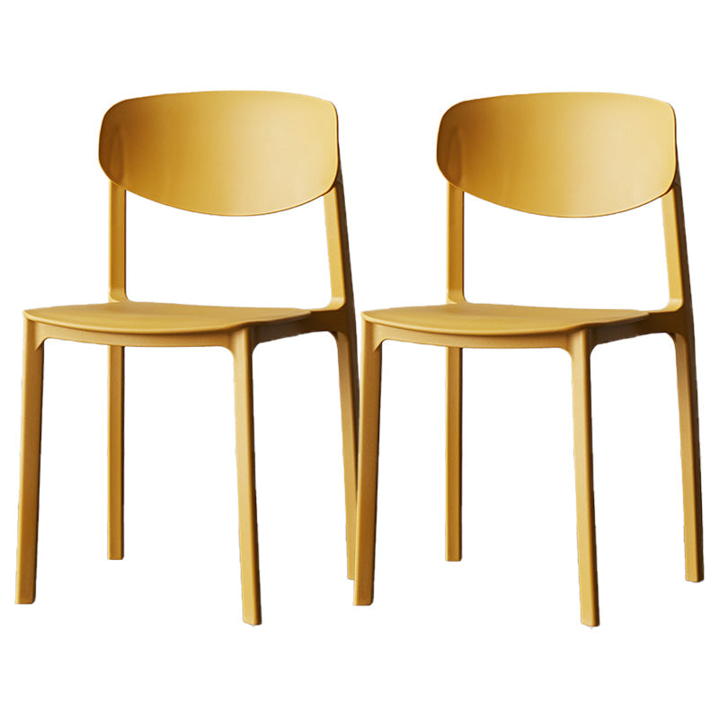 Plastic Contemporary Side Chair Open Back Indoor-Outdoor Chair Ginger 2 Piece Set Clearhalo 'Dining Chairs' 'Dining Tables & Seating' 'dining_chair' 'furn' 'furn_dining_chair' 'Furniture' 'furniture_dining_chair' 'Kitchen & Dining Furniture' 5019823