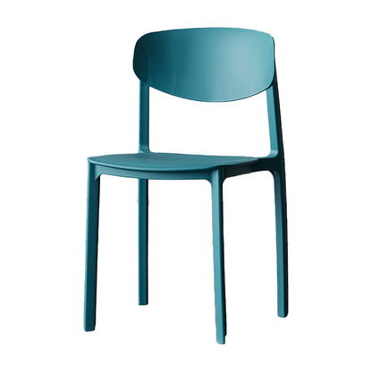 Plastic Contemporary Side Chair Open Back Indoor-Outdoor Chair Peacock Blue 1 Piece Clearhalo 'Dining Chairs' 'Dining Tables & Seating' 'dining_chair' 'furn' 'furn_dining_chair' 'Furniture' 'furniture_dining_chair' 'Kitchen & Dining Furniture' 5019825