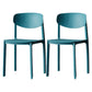 Plastic Contemporary Side Chair Open Back Indoor-Outdoor Chair Peacock Blue 2 Piece Set Clearhalo 'Dining Chairs' 'Dining Tables & Seating' 'dining_chair' 'furn' 'furn_dining_chair' 'Furniture' 'furniture_dining_chair' 'Kitchen & Dining Furniture' 5019826