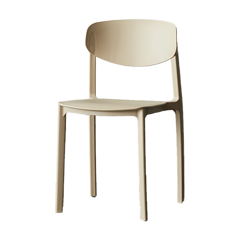 Plastic Contemporary Side Chair Open Back Indoor-Outdoor Chair Khaki 1 Piece Clearhalo 'Dining Chairs' 'Dining Tables & Seating' 'dining_chair' 'furn' 'furn_dining_chair' 'Furniture' 'furniture_dining_chair' 'Kitchen & Dining Furniture' 5019828