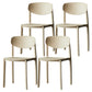 Plastic Contemporary Side Chair Open Back Indoor-Outdoor Chair Khaki 4 Piece Set Clearhalo 'Dining Chairs' 'Dining Tables & Seating' 'dining_chair' 'furn' 'furn_dining_chair' 'Furniture' 'furniture_dining_chair' 'Kitchen & Dining Furniture' 5019830