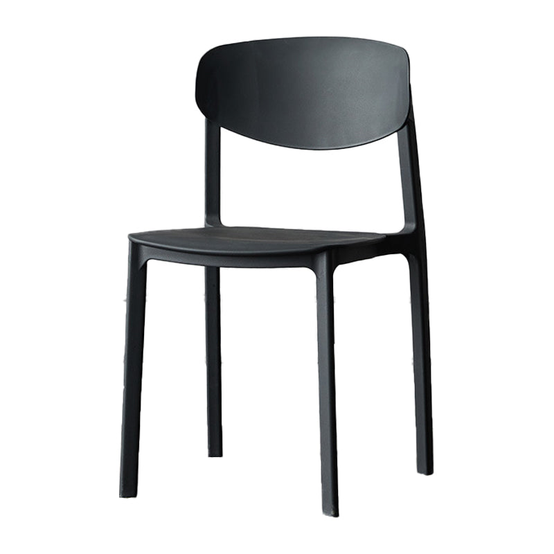 Plastic Contemporary Side Chair Open Back Indoor-Outdoor Chair Black 1 Piece Clearhalo 'Dining Chairs' 'Dining Tables & Seating' 'dining_chair' 'furn' 'furn_dining_chair' 'Furniture' 'furniture_dining_chair' 'Kitchen & Dining Furniture' 5019831