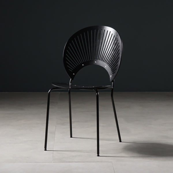 Wood Side Chair Contemporary Open Back Dining Chair for Indoor Black 1 Piece Clearhalo 'Dining Chairs' 'Dining Tables & Seating' 'dining_chair' 'furn' 'furn_dining_chair' 'Furniture' 'furniture_dining_chair' 'Kitchen & Dining Furniture' 5019865