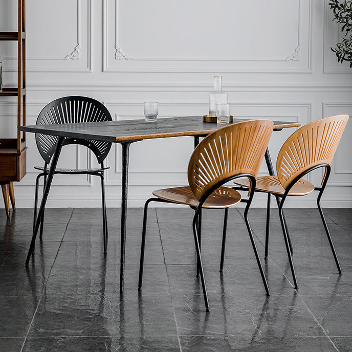 Wood Side Chair Contemporary Open Back Dining Chair for Indoor Clearhalo 'Dining Chairs' 'Dining Tables & Seating' 'dining_chair' 'furn' 'furn_dining_chair' 'Furniture' 'furniture_dining_chair' 'Kitchen & Dining Furniture' 5019866