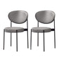 PU Leather Side Chair Modern Style Open Back Dining Side Chair for Indoor Grey 2 Piece Set Clearhalo 'Dining Chairs' 'Dining Tables & Seating' 'dining_chair' 'furn' 'furn_dining_chair' 'Furniture' 'furniture_dining_chair' 'Kitchen & Dining Furniture' 5019883