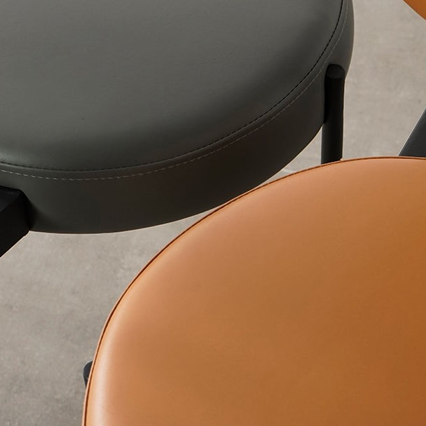 PU Leather Side Chair Modern Style Open Back Dining Side Chair for Indoor Clearhalo 'Dining Chairs' 'Dining Tables & Seating' 'dining_chair' 'furn' 'furn_dining_chair' 'Furniture' 'furniture_dining_chair' 'Kitchen & Dining Furniture' 5019885