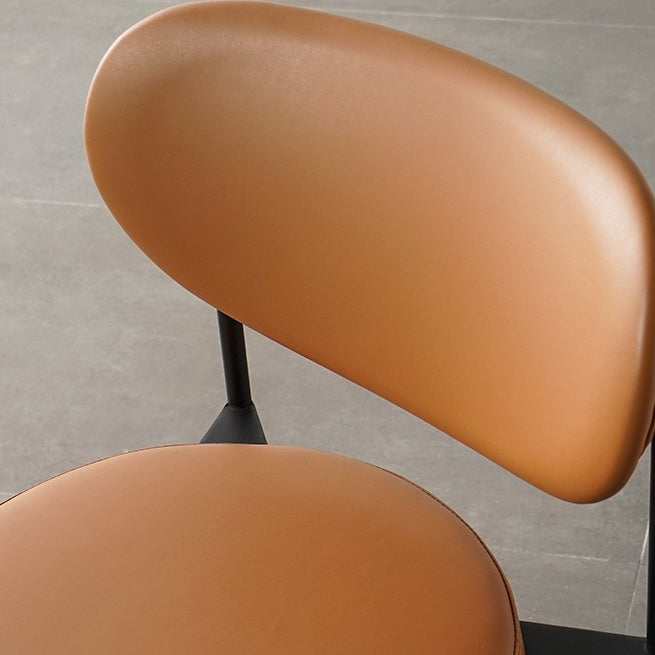 PU Leather Side Chair Modern Style Open Back Dining Side Chair for Indoor Clearhalo 'Dining Chairs' 'Dining Tables & Seating' 'dining_chair' 'furn' 'furn_dining_chair' 'Furniture' 'furniture_dining_chair' 'Kitchen & Dining Furniture' 5019886