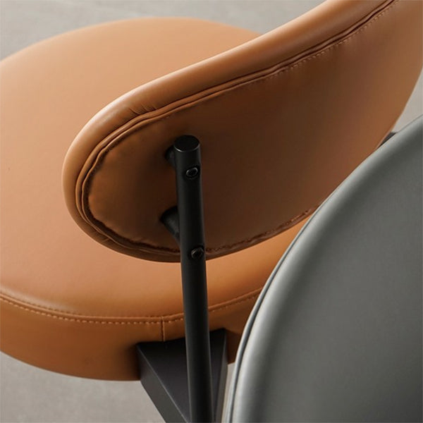 PU Leather Side Chair Modern Style Open Back Dining Side Chair for Indoor Clearhalo 'Dining Chairs' 'Dining Tables & Seating' 'dining_chair' 'furn' 'furn_dining_chair' 'Furniture' 'furniture_dining_chair' 'Kitchen & Dining Furniture' 5019889