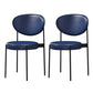 PU Leather Side Chair Modern Style Open Back Dining Side Chair for Indoor Blue 2 Piece Set Clearhalo 'Dining Chairs' 'Dining Tables & Seating' 'dining_chair' 'furn' 'furn_dining_chair' 'Furniture' 'furniture_dining_chair' 'Kitchen & Dining Furniture' 5019892