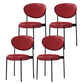 PU Leather Side Chair Modern Style Open Back Dining Side Chair for Indoor Red 4 Piece Set Clearhalo 'Dining Chairs' 'Dining Tables & Seating' 'dining_chair' 'furn' 'furn_dining_chair' 'Furniture' 'furniture_dining_chair' 'Kitchen & Dining Furniture' 5019896