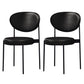 PU Leather Side Chair Modern Style Open Back Dining Side Chair for Indoor Black 2 Piece Set Clearhalo 'Dining Chairs' 'Dining Tables & Seating' 'dining_chair' 'furn' 'furn_dining_chair' 'Furniture' 'furniture_dining_chair' 'Kitchen & Dining Furniture' 5019898
