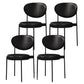 PU Leather Side Chair Modern Style Open Back Dining Side Chair for Indoor Black 4 Piece Set Clearhalo 'Dining Chairs' 'Dining Tables & Seating' 'dining_chair' 'furn' 'furn_dining_chair' 'Furniture' 'furniture_dining_chair' 'Kitchen & Dining Furniture' 5019899