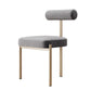 Glam Style Upholstered Dining Chair Open Back Dining Side Chair for Indoor Gray-Gold 1 Piece Clearhalo 'Dining Chairs' 'Dining Tables & Seating' 'dining_chair' 'furn' 'furn_dining_chair' 'Furniture' 'furniture_dining_chair' 'Kitchen & Dining Furniture' 5019915