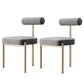 Glam Style Upholstered Dining Chair Open Back Dining Side Chair for Indoor Gray-Gold 2 Piece Set Clearhalo 'Dining Chairs' 'Dining Tables & Seating' 'dining_chair' 'furn' 'furn_dining_chair' 'Furniture' 'furniture_dining_chair' 'Kitchen & Dining Furniture' 5019916
