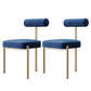 Glam Style Upholstered Dining Chair Open Back Dining Side Chair for Indoor Blue Gold 2 Piece Set Clearhalo 'Dining Chairs' 'Dining Tables & Seating' 'dining_chair' 'furn' 'furn_dining_chair' 'Furniture' 'furniture_dining_chair' 'Kitchen & Dining Furniture' 5019931