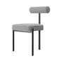 Glam Style Upholstered Dining Chair Open Back Dining Side Chair for Indoor Black-White 1 Piece Clearhalo 'Dining Chairs' 'Dining Tables & Seating' 'dining_chair' 'furn' 'furn_dining_chair' 'Furniture' 'furniture_dining_chair' 'Kitchen & Dining Furniture' 5019936