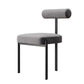 Glam Style Upholstered Dining Chair Open Back Dining Side Chair for Indoor Black-Gray 1 Piece Clearhalo 'Dining Chairs' 'Dining Tables & Seating' 'dining_chair' 'furn' 'furn_dining_chair' 'Furniture' 'furniture_dining_chair' 'Kitchen & Dining Furniture' 5019948