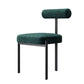 Glam Style Upholstered Dining Chair Open Back Dining Side Chair for Indoor Green-Black 1 Piece Clearhalo 'Dining Chairs' 'Dining Tables & Seating' 'dining_chair' 'furn' 'furn_dining_chair' 'Furniture' 'furniture_dining_chair' 'Kitchen & Dining Furniture' 5019951