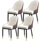 Armless Dining Chairs Nordic Faux Leather Side Chairs for Dining Room White-Brown 4 Piece Set Clearhalo 'Dining Chairs' 'Dining Tables & Seating' 'dining_chair' 'furn' 'furn_dining_chair' 'Furniture' 'furniture_dining_chair' 'Kitchen & Dining Furniture' 5019962