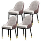 Armless Dining Chairs Nordic Faux Leather Side Chairs for Dining Room Gray-Brown 4 Piece Set Clearhalo 'Dining Chairs' 'Dining Tables & Seating' 'dining_chair' 'furn' 'furn_dining_chair' 'Furniture' 'furniture_dining_chair' 'Kitchen & Dining Furniture' 5019967