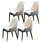 Armless Dining Chairs Nordic Faux Leather Side Chairs for Dining Room White-Gray 4 Piece Set Clearhalo 'Dining Chairs' 'Dining Tables & Seating' 'dining_chair' 'furn' 'furn_dining_chair' 'Furniture' 'furniture_dining_chair' 'Kitchen & Dining Furniture' 5019971