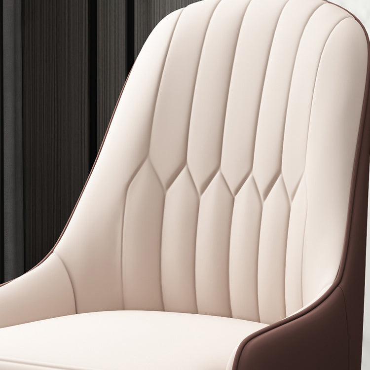 Armless Dining Chairs Nordic Faux Leather Side Chairs for Dining Room Clearhalo 'Dining Chairs' 'Dining Tables & Seating' 'dining_chair' 'furn' 'furn_dining_chair' 'Furniture' 'furniture_dining_chair' 'Kitchen & Dining Furniture' 5019973