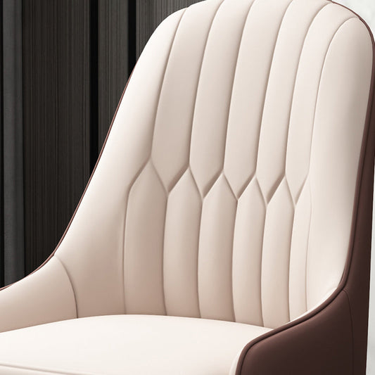 Armless Dining Chairs Nordic Faux Leather Side Chairs for Dining Room Clearhalo 'Dining Chairs' 'Dining Tables & Seating' 'dining_chair' 'furn' 'furn_dining_chair' 'Furniture' 'furniture_dining_chair' 'Kitchen & Dining Furniture' 5019973