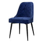 Glam Style Dining Room Chair Upholstered Dining Side Chair for Indoor Blue-Black 1 Piece Clearhalo 'Dining Chairs' 'Dining Tables & Seating' 'dining_chair' 'furn' 'furn_dining_chair' 'Furniture' 'furniture_dining_chair' 'Kitchen & Dining Furniture' 5020006