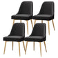 Glam Style Dining Room Chair Upholstered Dining Side Chair for Indoor Black-Gold 4 Piece Set Clearhalo 'Dining Chairs' 'Dining Tables & Seating' 'dining_chair' 'furn' 'furn_dining_chair' 'Furniture' 'furniture_dining_chair' 'Kitchen & Dining Furniture' 5020021