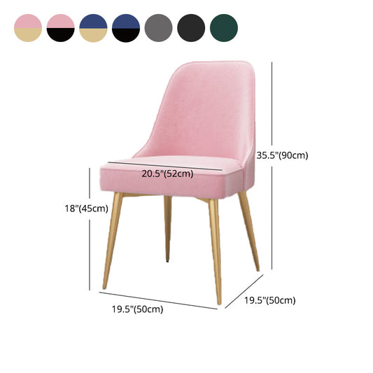 Glam Style Dining Room Chair Upholstered Dining Side Chair for Indoor Clearhalo 'Dining Chairs' 'Dining Tables & Seating' 'dining_chair' 'furn' 'furn_dining_chair' 'Furniture' 'furniture_dining_chair' 'Kitchen & Dining Furniture' 5020025