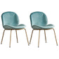 Glam Style Dining Chair Upholstered Dining Side Chair for Dining Room Green 2 Piece Set Clearhalo 'Dining Chairs' 'Dining Tables & Seating' 'dining_chair' 'furn' 'furn_dining_chair' 'Furniture' 'furniture_dining_chair' 'Kitchen & Dining Furniture' 5020028