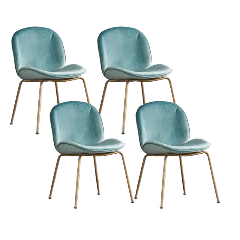 Glam Style Dining Chair Upholstered Dining Side Chair for Dining Room Green 4 Piece Set Clearhalo 'Dining Chairs' 'Dining Tables & Seating' 'dining_chair' 'furn' 'furn_dining_chair' 'Furniture' 'furniture_dining_chair' 'Kitchen & Dining Furniture' 5020031