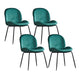 Glam Style Dining Chair Upholstered Dining Side Chair for Dining Room Black Green 4 Piece Set Clearhalo 'Dining Chairs' 'Dining Tables & Seating' 'dining_chair' 'furn' 'furn_dining_chair' 'Furniture' 'furniture_dining_chair' 'Kitchen & Dining Furniture' 5020048