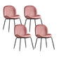 Glam Style Dining Chair Upholstered Dining Side Chair for Dining Room Pink Black 4 Piece Set Clearhalo 'Dining Chairs' 'Dining Tables & Seating' 'dining_chair' 'furn' 'furn_dining_chair' 'Furniture' 'furniture_dining_chair' 'Kitchen & Dining Furniture' 5020052