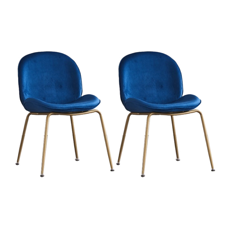 Glam Style Dining Chair Upholstered Dining Side Chair for Dining Room Blue Gold 2 Piece Set Clearhalo 'Dining Chairs' 'Dining Tables & Seating' 'dining_chair' 'furn' 'furn_dining_chair' 'Furniture' 'furniture_dining_chair' 'Kitchen & Dining Furniture' 5020063