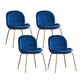 Glam Style Dining Chair Upholstered Dining Side Chair for Dining Room Blue Gold 4 Piece Set Clearhalo 'Dining Chairs' 'Dining Tables & Seating' 'dining_chair' 'furn' 'furn_dining_chair' 'Furniture' 'furniture_dining_chair' 'Kitchen & Dining Furniture' 5020064