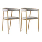 Glam Style Upholstered Dining Chair Open Back Dining Arm Chair Grey 2 Piece Set Clearhalo 'Dining Chairs' 'Dining Tables & Seating' 'dining_chair' 'furn' 'furn_dining_chair' 'Furniture' 'furniture_dining_chair' 'Kitchen & Dining Furniture' 5020076