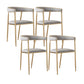 Glam Style Upholstered Dining Chair Open Back Dining Arm Chair Grey 4 Piece Set Clearhalo 'Dining Chairs' 'Dining Tables & Seating' 'dining_chair' 'furn' 'furn_dining_chair' 'Furniture' 'furniture_dining_chair' 'Kitchen & Dining Furniture' 5020078