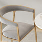 Glam Style Upholstered Dining Chair Open Back Dining Arm Chair Clearhalo 'Dining Chairs' 'Dining Tables & Seating' 'dining_chair' 'furn' 'furn_dining_chair' 'Furniture' 'furniture_dining_chair' 'Kitchen & Dining Furniture' 5020079
